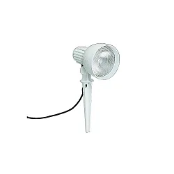Spießstrahler Typ Nr. 2123, IP54, E27 PAR38, max.120W, dreh- und schwenkbar, inkl. 250cm Steckerkabel, Weiß