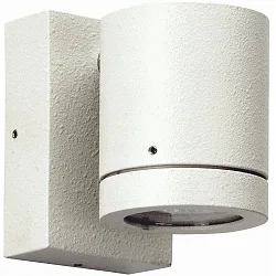 Außenwand-Strahler Typ Nr. 2193 - 1-seitig, IP54, GU10 PAR16 max. 50W, drehbar 330°, Alu-Guss / Borosilikatglas, Weiß matt