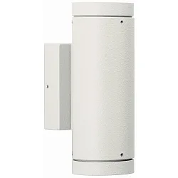 Außenwand-Strahler Typ Nr. 2198 - 2-seitig, IP44, 2x GU10 PAR16 max. 50W, starr, Alu-Guss / Borosilikatglas, Weiß matt