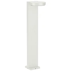 LED Pollerleuchte Typ Nr. 2290, IP44, Höhe 90cm, 16W 3000K 1600lm, Alu-Guss / Acrylglas opal, Weiß matt