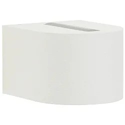 LED Außenwand-Strahler Typ Nr. 2339, Up/Down, eng/breit, Rund, IP44, 230V, 6W 3000K 660lm, Linse klar + Glas, Weiß