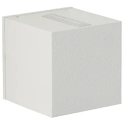 LED Outdoor Wall spot Type No. 2371 - 2-sided, tight/wide, square, IP44, 230V AC/DC, 2x 3W 3000K 330lm, lens + glass, white