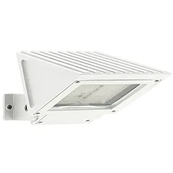 Outdoor LED Flächenstrahler Typ Nr. 2411, IP54, 32W 3000K 3200lm, schwenkbar, dimmbar, Alu-Guss / Borosilikatglas, Weiß matt