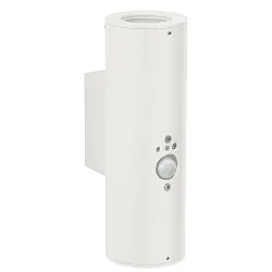 Außenwand-Strahler Typ Nr. 2480, mit Sensor, Up/Down, IP44, 2x GU10 PAR16, starr, weiß matt