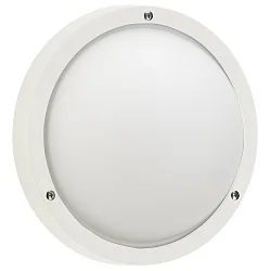 Outdoor Wall and Ceiling luminaire Type No. 6028, IP44, Ø 25cm, E27 QA55 max. 57W, white