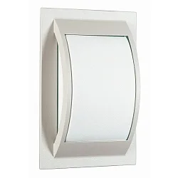Outdoor Wand- und Deckenleuchte Typ Nr. 6199, IP44, 20 x 30cm, E27 QA55 max. 57W, Alu-Guss / Opalglas, Weiß