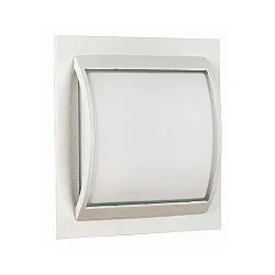 Outdoor Wand- und Deckenleuchte Typ Nr. 6202, IP44, 26.5 x 30cm, E27 QA55 max. 57W, Alu-Guss / Opalglas, Weiß