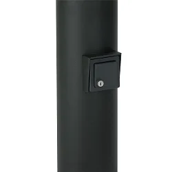 Einbaugehäuse mit abschließbarer Schutzkontaktsteckdose IP44 / D - Typ F, für Pollerleuchten aus Aluminium mit d= 150 mm