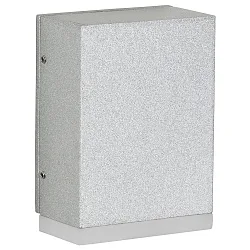 LED Outdoor Wall luminaire Type No. 0325, IP44, 230V AC/DC, 3.2W 3000K 330lm, cast alu / acrylic glass satined, silver matt