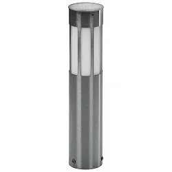 Sockelleuchte Typ Nr. 0505, IP44, Höhe 50cm, E27 QA55 max. 57W, Edelstahl / Opalglas