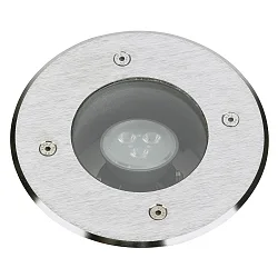 Outdoor Erdeinbaustrahler Typ Nr. 21898, IP67 IK08, Ø 16cm, GU10 PAR16 50W, schwenkbar 60°, befahrbar bis 1t, Edelstahl