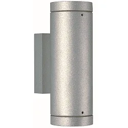 Außenwand-Strahler Typ Nr. 2198 - 2-seitig, IP44, 2x GU10 PAR16 max. 50W, starr, Alu-Guss / Borosilikatglas, Silber matt