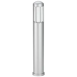 Pollerleuchte Typ Nr. 2221, IP44, Höhe 90cm, E27 QA55 max. 57W, Alu-Guss / Opalglas, Silber matt
