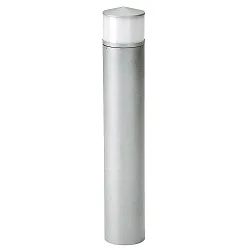 LED Pollerleuchte Typ Nr. 2240, IP44, Höhe 58.5cm, 10W 3000K 900lm, Alu-Guss / Acrylglas, dimmbar, Silber matt