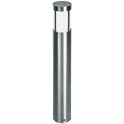 Pollerleuchte Typ Nr. 2264, Höhe 70cm, IP44, E27 QA55 max. 57W, Edelstahl / Opalglas