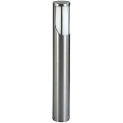 Pollerleuchte Typ Nr. 2265, asymmetrisch, Höhe 70cm, IP44, E27 QA55 max. 57W, Edelstahl / Opalglas