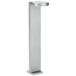 LED Pollerleuchte Typ Nr. 2290, IP44, Höhe 90cm, 16W 3000K 1600lm, Alu-Guss / Acrylglas opal, Silber matt