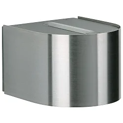 LED Außenwand-Strahler Typ Nr. 2335, Up/Down, eng/eng, Rund, IP44, 2x 3W 3000K 330lm, starr, Edelstahl / Linsenoptik klar