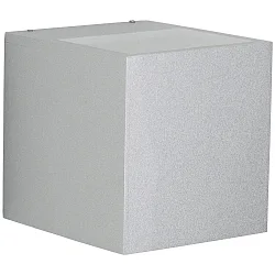 LED Außenwand-Strahler Typ Nr. 2417, Up/Down, breit/breit, Eckig, IP44, 230V, 13.4W 3000K 1200lm, Glas, Silber