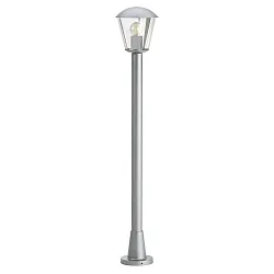 Wegeleuchte Typ Nr. 4154, IP54, Höhe 117.5cm, E27 QA55 max. 57W, Aluminium / Kunststoff klar, Silber
