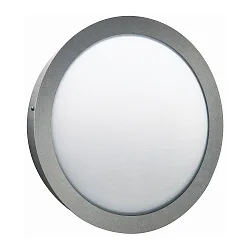 Outdoor Wand- und Deckenleuchte Typ Nr. 6174, IP44, Ø 28cm, E27 QA55 max. 57W, Edelstahl / Opalglas