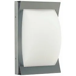 Outdoor Wand- und Deckenleuchte Typ Nr. 6217, IP44, konkav / konvex, E27 QA55 max. 57W, Edelstahl matt / Opalglas