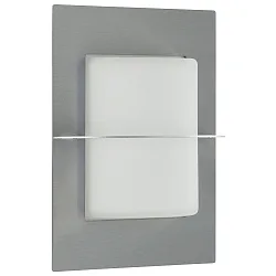 Außenwandleuchte Typ Nr. 6223, IP44, E27 QA55 max. 57W, Edelstahl matt / opal