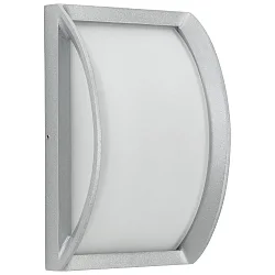 Outdoor LED Wand- und Deckenleuchte Typ Nr. 6389, gewölbt, 18.5 x 28.5cm, IP44, 10W 3000K 900lm, Alu-Guss, dimmbar, Weiß