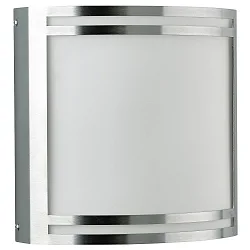 Outdoor LED Wand- und Deckenleuchte Typ Nr. 6407, Cover eckig, IP44,10W 3000K 900lm, Edelstahl / Opalglas