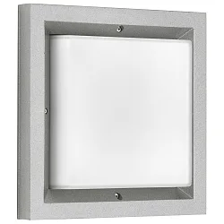 LED Wand-/Deckenleuchte Typ Nr. 6411, 1x LED 12W, 1200lm, 3000K, silber, opal, silber dimmbar