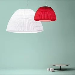 Ceiling luminaire BELL 090, 3x E27, IP20, red