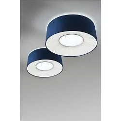 Deckenleuchte PL VELVET 070, 2x E27, IP20, blau / weiß