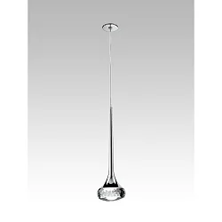 LED Einbau-Pendelleuchte SP FAIRY I, 350mA, 5.9W 2700K 717lm, CRi >90, ohne BG, dimmbar, Chrom, Glas klar