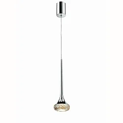 LED pendant luminaire SP FAIRY, 7.4W, 2700K, 565lm, IP20, chrome, amber glass