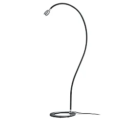 LED Stehleuchte 24.345, 4W, chrom / Stoffgewebe        