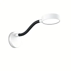 LED Wall luminaire 64.110, 6W, white / fabric black    