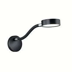LED Wandleuchte 64.110, 6W, schwarz / Stoffgewebe schwarz 