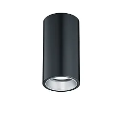 Deckenaufbauleuchte 83.129, GU10, schwarz/silber      