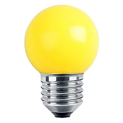 Outdoor LED Deko MiniGlobe, IP44, E27, 1W, GELB, opal