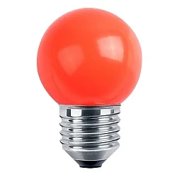 Outdoor LED Deko MiniGlobe, IP44, E27, 1W, ROT, opal