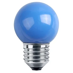 Outdoor LED Deko MiniGlobe, IP44, E27, 1W, BLAU, opal