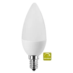 LED Kerzenlampe SMD Essential, E14, 5W 2700K 470lm 260°, dimmbar, weiß / matt