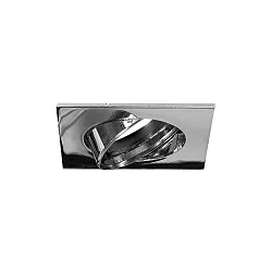 Bajonett-Einbaurahmen für LED Reflektor, DA 7 x 7cm, quadratisch, verstellbar, inkl. 1x GU10 Fassung, Chrom