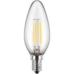 LED Filament Lampe C35, 300°, E14, 4,5W, 2700K, 470lm