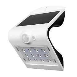 LED Solar-Wandleuchte mit PIR-Sensor, IP65, 1.5W 3000K 220lm 120°, inkl. Akku, 2 Modi, Weiß