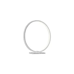 Dekorative LED Tischleuchte in Ringform, Ø 25cm, 6.5W 3000K 430lm 300°, Aluminium, Weiß