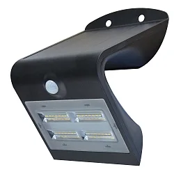 LED Solar-Wandleuchte SOLAR SPOTLIGHT, mit PIR-Sensor, IP65, 3.2W 3000K 400lm 120°, inkl. Akku, 2 Modi, weiß