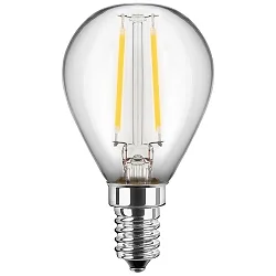 LED Filament Tropfenform G45, E14, 1W 2700K 80lm 300°, Glas klar