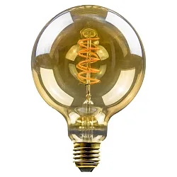 LED Globelampe G125, E27, 5W 1800K 250lm, Glas gold VBS