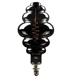LED Vintage Filament Honigkorb, L 39.5cm / Ø 20cm, E27, 8.5W 1800K 200lm 200°, Glas Smoky / klar
